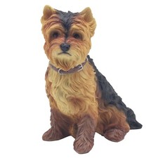 Sitting Yorkshire Terrier Ornament Figurine Resin Yorkie Dog Statue Gift