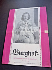 1940 oct. COLOGNE program BURGHOF VARIETY circus acts