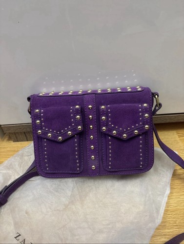 Suede leather studded - leather, gold