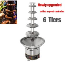 6 Tiers Chocolate Fountain Machine Fondue Wedding Birthday Heating Home Party