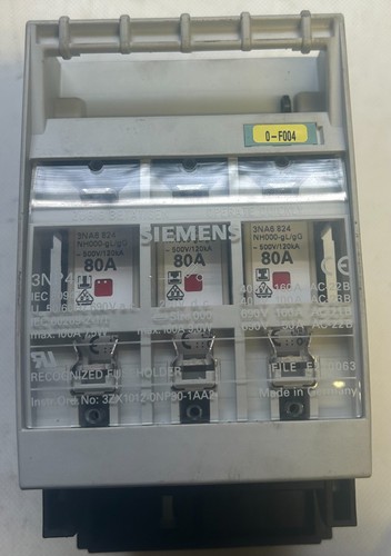 Siemens 3np401 amp - 80, fuse