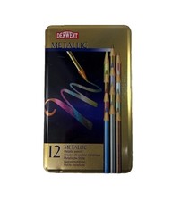 Derwent Metallic Pencils x 12 Tin - All Pencils Unused