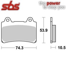 Pair Brake Pads SBS 590 DCC