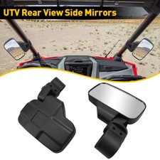 For 1.75" - 2" Clamp Roll Cage Rear View Mirror Set UTV Side Mirrors Wide Vision