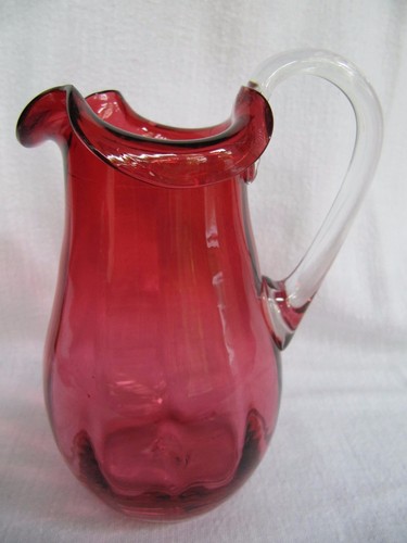 Victorian cranberry glass milk - glass,