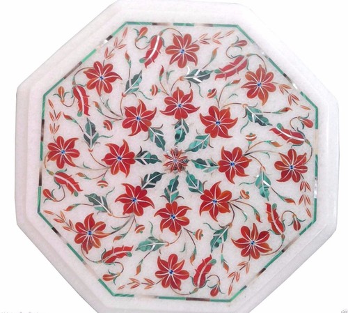 White marble coffee table - coffee,