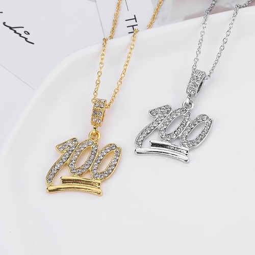 Gold emoji 100 bling - emoji,