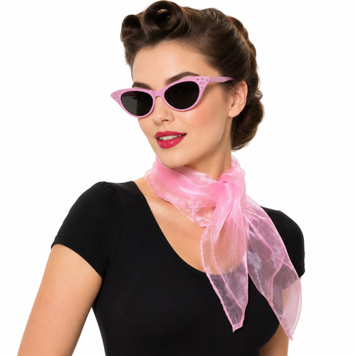Pink glasses ladies scarf - pink,