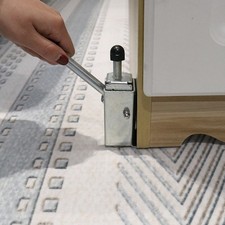 Furniture Jack for Lifting Wardrobe Side Panel - Level & Align Doors using Shims
