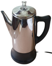 Superb PRIMA P - 0035 Electric Stainless Steel Coffee Percolator - RARE