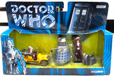 Doctor Who 40th Anniversary - Bessie, Dalek, 4th Dr Who & K-9 Corgi Set TY96201