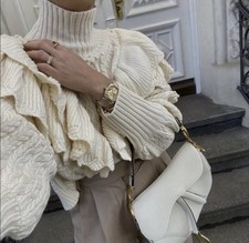 ZARA Warm Ruffled Cable Knit