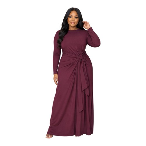 Women burgundy long - ax,