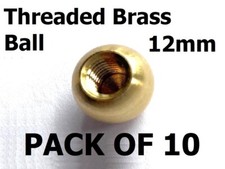 Replacement BRASS BALLS Antique French Beds / Bed Ball Spare Parts 12mm Pack 10