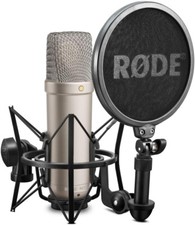 RØDE NT1-A LARGE DIAPHRAGM CARDIOID STUDIO CONDENSER MICROPHONE, SATIN NICKEL
