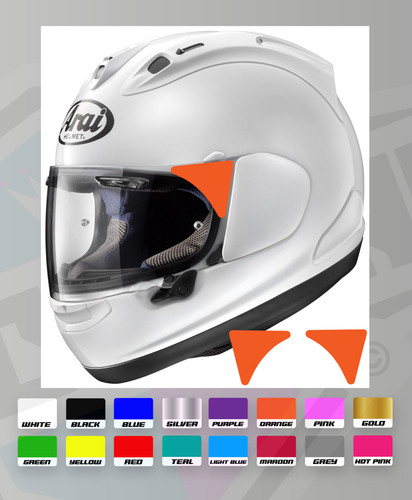 Visor corner decals stickers - visor,