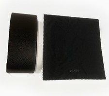 Prada Sunglasses   Black Faux Leather Felt Hard And Soft Cloth “ CASE ONLY”