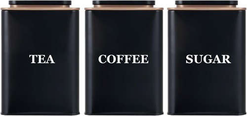 Tea coffee sugar - sugar, canisters