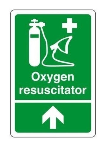 Oxygen resuscitator arrow - up,