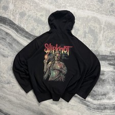 Vintage B&C Collection Slipknot Oversized Faded Black Full Zip Sz Large Hoodie