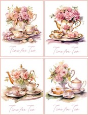 Shabby chic tea pots - shabby,