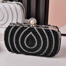 Pearl Clutch Purse Handbag with Chain Party Women Bag Bridal Purse Pearl Bag