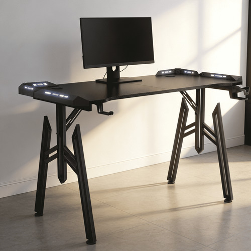 Gaming desk with - gaming, lights