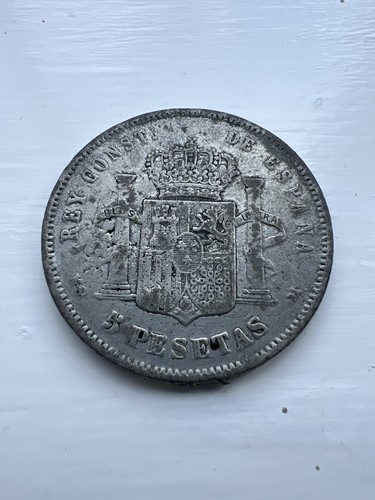 1882 spain pesetas silver - 1882,
