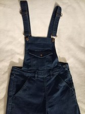 Dark blue, stretchy dungarees