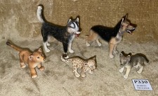 SCHLEICH 2007 HUSKY 2003 ALSATIAN 2006 LION CUB 2008 LEOPARD CUB 2008 DOG FIGURE