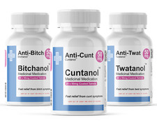 3 X Anti-**** Pill Medication Bottle Prescription Joke Gag Funny Xmas