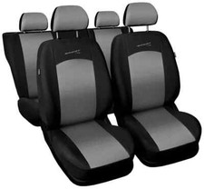 Seat covers fit FIAT PUNTO FULL SET black/silver sport line