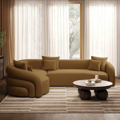 Caramel brown chenille left - chenille,