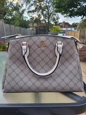 Nine West Top Handle Bag with shoulder strap -  Mushroom Logo Milk - Brand New