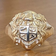 Gents 9ct Gold Heraldic Crest