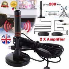 UK Best Portable TV Magnetic HD Freeview Aerial DVB-T/DAB Indoor Car House Ariel
