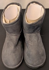 Debenhams Microsuede Slipper Boots, Medium, Grey