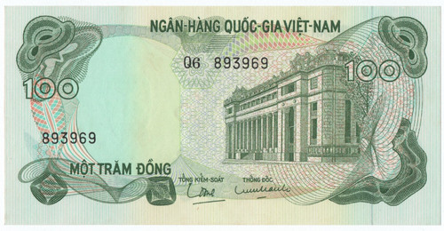 South vietnam 100 dong - 100, (p26a)