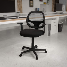 Ergonomic Mid-Back Black Mesh