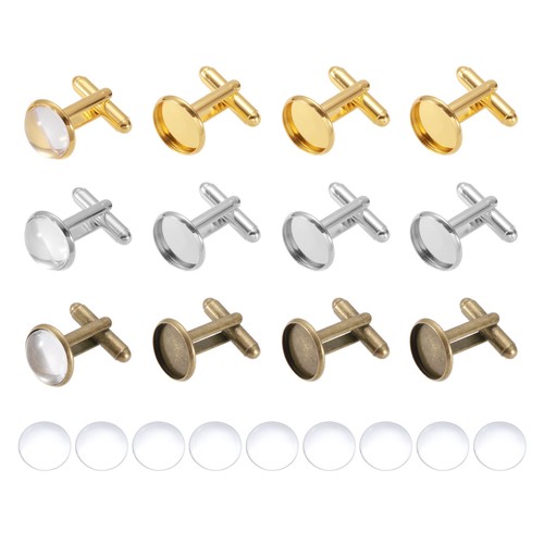 14mm brass blank cufflink - 14mm,