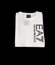 Emporio Armani EA7 Large Logo Men's Cotton Short Sleeve crew neck T-Shirt White