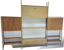 3 BAY TEAK LADDERAX SHELVING