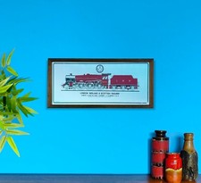 Vintage LMS Railway Advertising Mirror Steam Locomotive Jubilee Railwayana