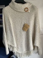 Oatmeal Colour Wool Poncho