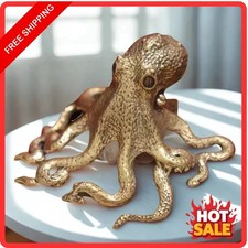 Brass Octopus Figurine Statue