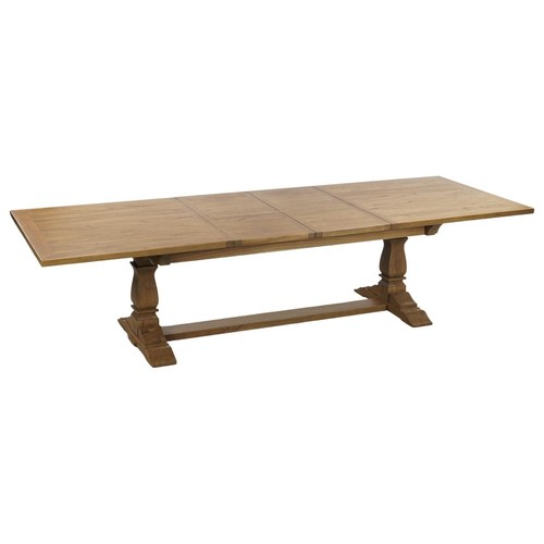 Dining table oak trestle - dining,