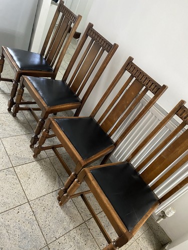 Solid oak antique chairs - solid,