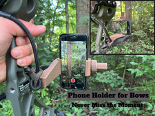 Archery bow phone holder for recurve and compound bow