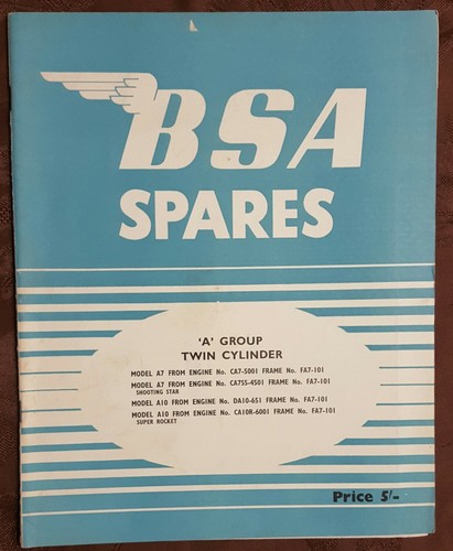 1960 bsa spares parts list - 1960,