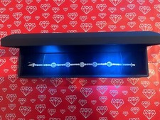 9.1ct White Gold Bangle Bracelet Diamond Test Pass Lab-Created VVS1/D/Excellent